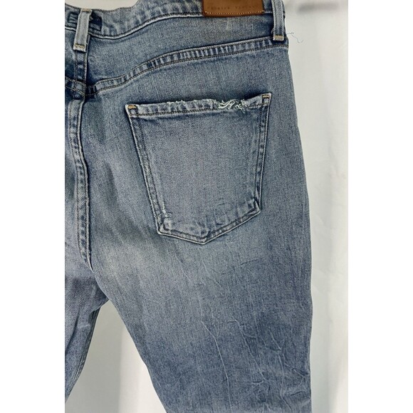 Citizens of Humanity Demy Cropped Flare Jeans Floral Trim Distressed Denim 32 - Picture 3 of 12